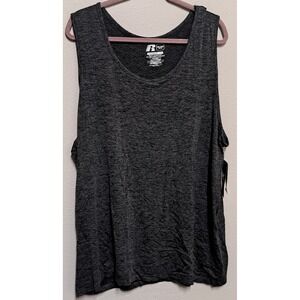 Russell Athletic Tank Top 2XL Gray Training Fit Seamless Workout Gym Dri-Power